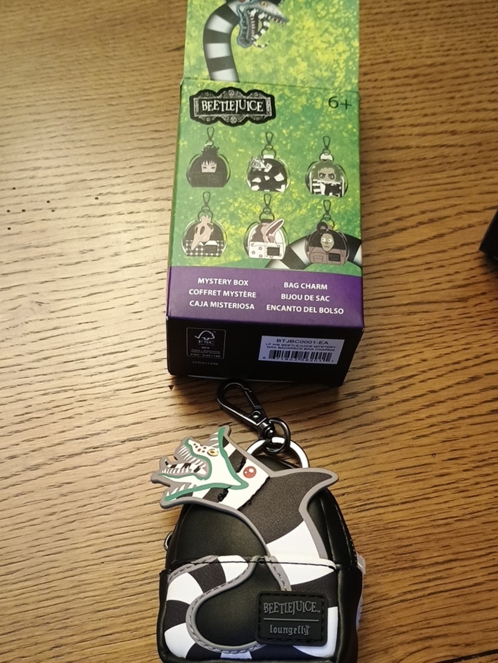 New Loungefly Beetlejuice Sand Worm Bag Charm